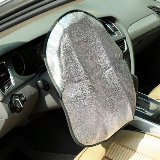 SHEIN 1pc Car Steering Wheel Sunshade Car Steering Wheel Cover Sunshade Car Interior Products