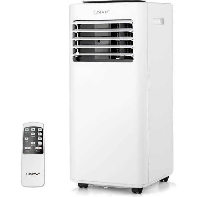 Costway 9000BTU 4 in 1 Portable AC Unit with Remote and App Control - White - 89 x 38 x 36cm