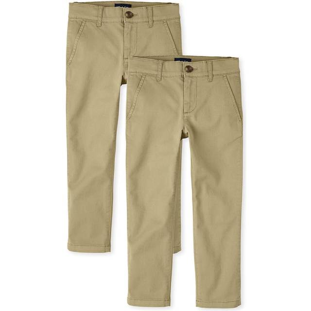 The Children's Place Boys Stretch Skinny Chino Pants Flax 2 Pack 10