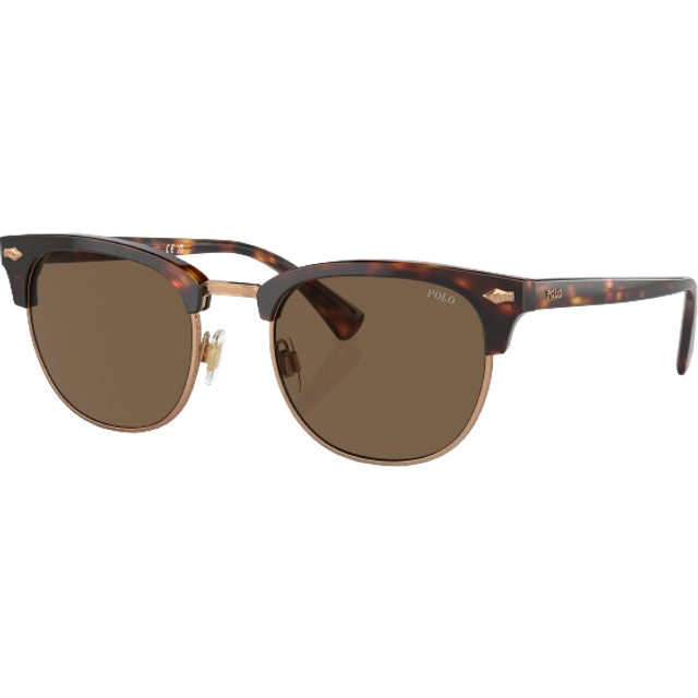 Polo Ralph Lauren Man PH4217 613773 Solglasögon Acetat Sköldpadda Brun Rund Normal