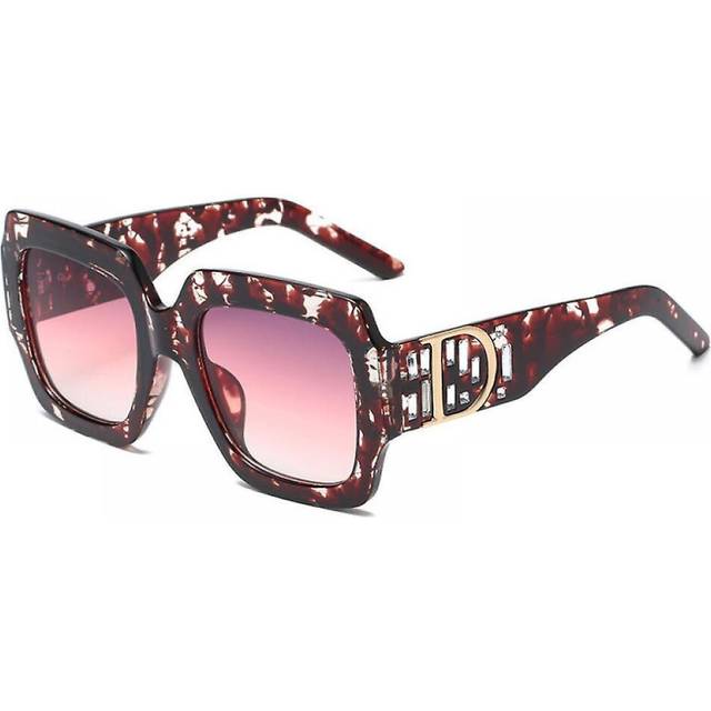 Polarized Women Square Sunglasses Sparkling Composite Shiny Frame Uv400