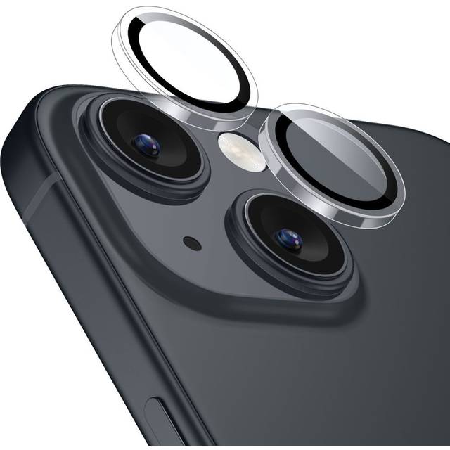 iPhone 15 / 15 Plus ESR Skyddsglas för Kameralins - Transparent / Svart