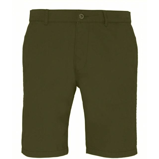 Asquith & Fox Mens Casual Chino Shorts (Olive)