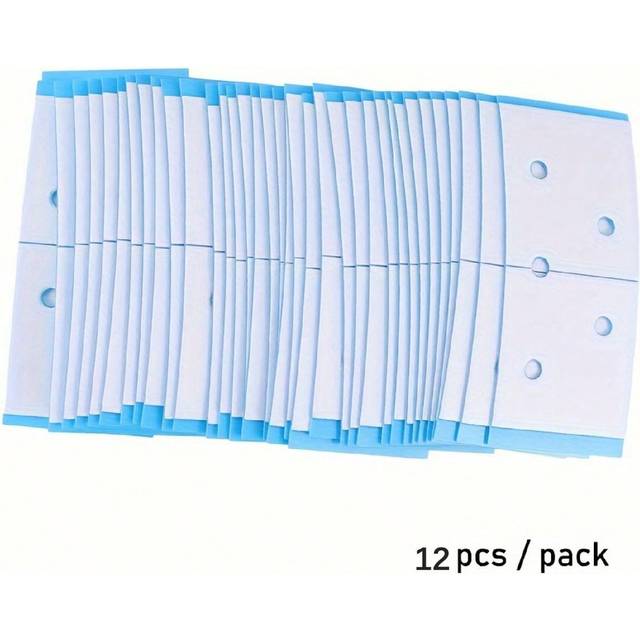 SHEIN 12pcs/Pack Mini Tape For Hair Extensions, Invisible Wig Adhesive, Breathable And Waterproof Wig Tape