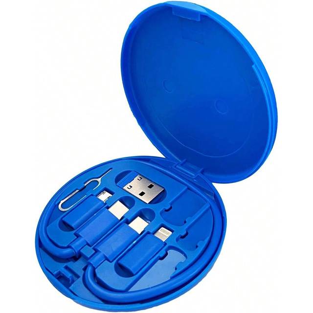 SHEIN USB Adapter Kit With Charging Cables, Phone Stand Holder, Ejector Pin, And Storage Box Compatible With IPhone/Android/USB-C/ Compatible With IPhone, A