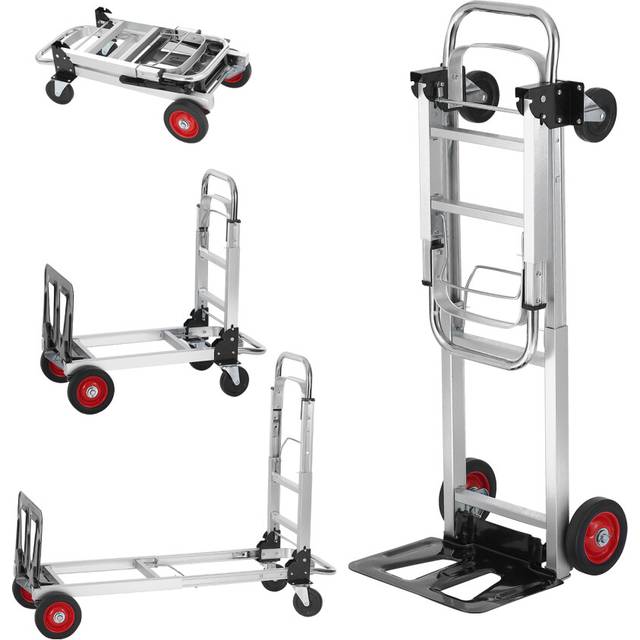 Mophorn - vevor Aluminum Hand Sack Truck, 2 in 1, 400 lbs Load Capacity, Heavy Duty Industrial Convertible Folding Hand Truck and Dolly, Utility Cart