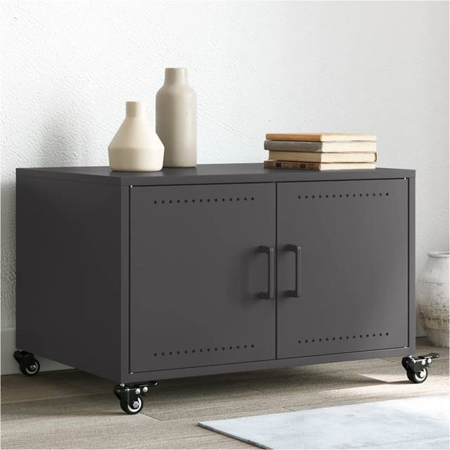 vidaXL Coffee Table Black 68x50x43.5 cm Steel