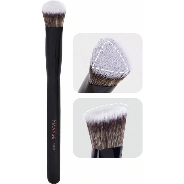 MAANGE 1pc/3pcs Triangle Brush, Protable Smudge Cosmetic Brush Makeup Brush With Foundation Brush Blush Brush Loose Powder Brush Contour Brush Highlighter Br