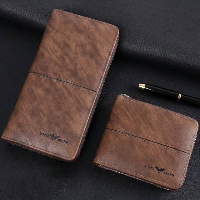 HOVI&#39;S New Hot Casual Pu Two-Piece Set Of Wallets Large Capacity Portable Multi-Function Business Minimalist Fashion Small Wallet Men&#39;s Gifts Gift Gift For M