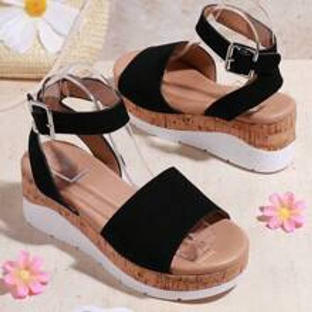 Barn' Fashionabel Kilar Heel & Tjock Sula Sandaler - Svart (US1,US10,US11,US13,US3,US9,US2,US4,US12)