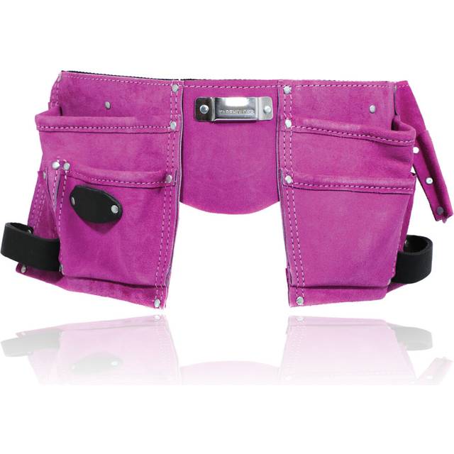 Gardening Tool Belt Pink Double Leather 11 Pouch Purple Holder Adjustable Suede
