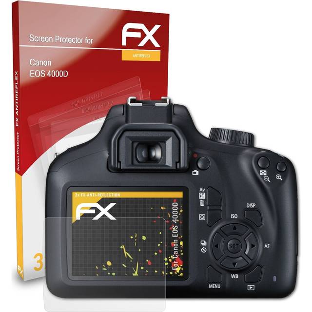 Atfolix 3x Screen Protection Film For Canon Eos 4000d Matt&shockproof