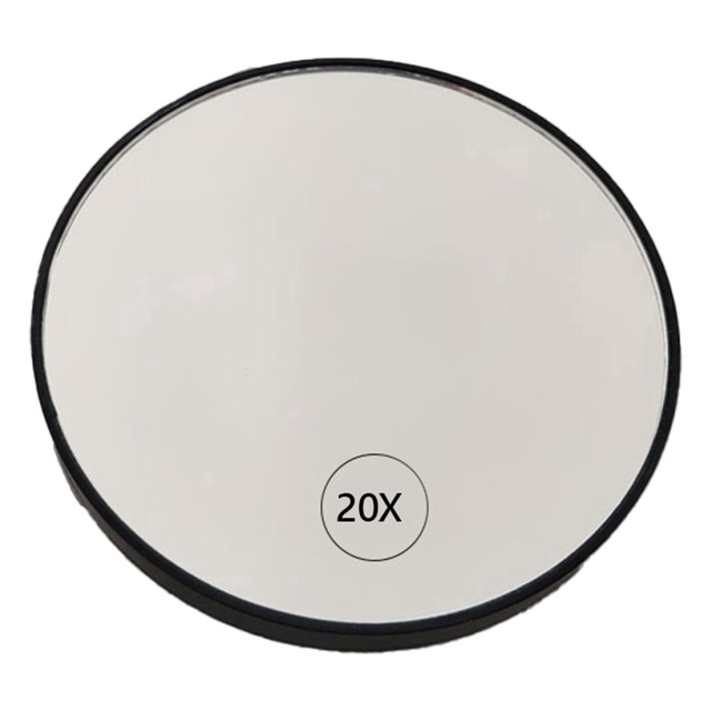 Anti-Fog Magnifying Makeup Mirror Suction Cup Vanity Mirror 20X Handheld Magnifying Makeup Mirror with Handle,Black