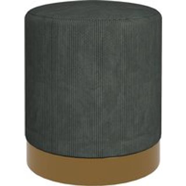 Homcom Soft Padded Corduroy Footstool - Dark Green