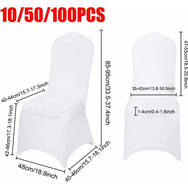 SHEIN 10/50/100x Chair Covers Dining Spandex Slip Seat Cover Wedding Flat Anniversary