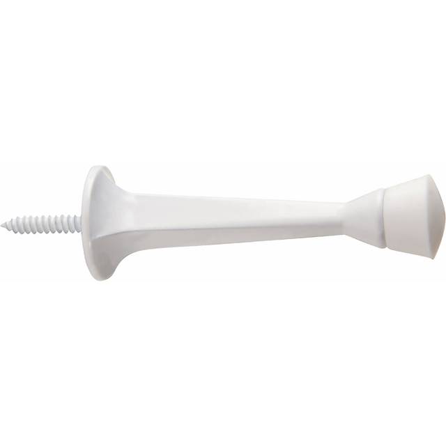 Door Stop Wall Protector with Rubber Tip - White Solid Steel Cast Door Stoppers 10-Pack - Design House  188250