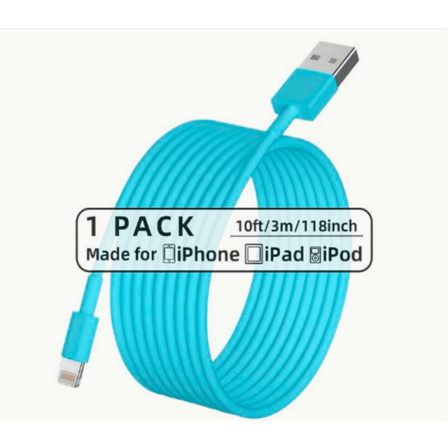 SHEIN 1m/2m/3m Super Long Charger Cable Compatible With Iphone, Multicolor Cords Compatible With Iphone Fast Charging High Speed Data Sync USB Cable Compati