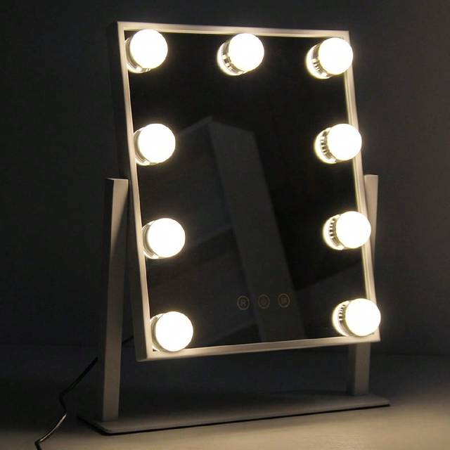 FENCHILIN FENCHILIN Vanity Mirror With Light Large Lighted Makeup Mirror Vanity Makeup Mirror Smart Touch Control 3Colors Dimable Light Detachable 10X Magnifica