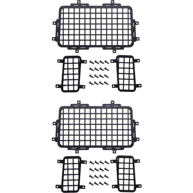 6x for MN D90 D99S MN99S 1/12 RC Car Upgrade Parts Metal Stereoscopic Rear Window Mesh Protective Net Accessories