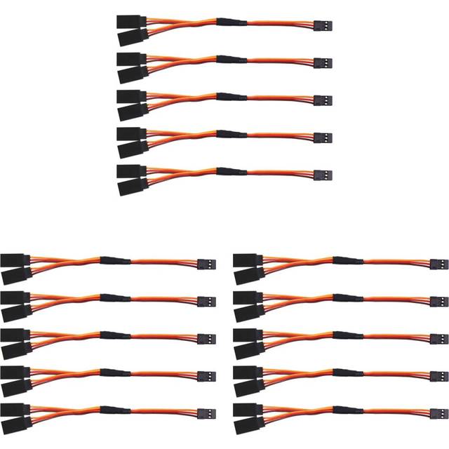 15Pcs 150mm Y Type Extended Line Extension Lead Wire Cable for Futaba Jr Y Harness Servo Lead Extension