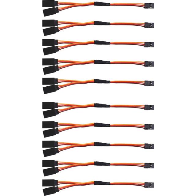 10Pcs 150mm Y Type Extended Line Extension Lead Wire Cable for Futaba Jr Y Harness Servo Lead Extension