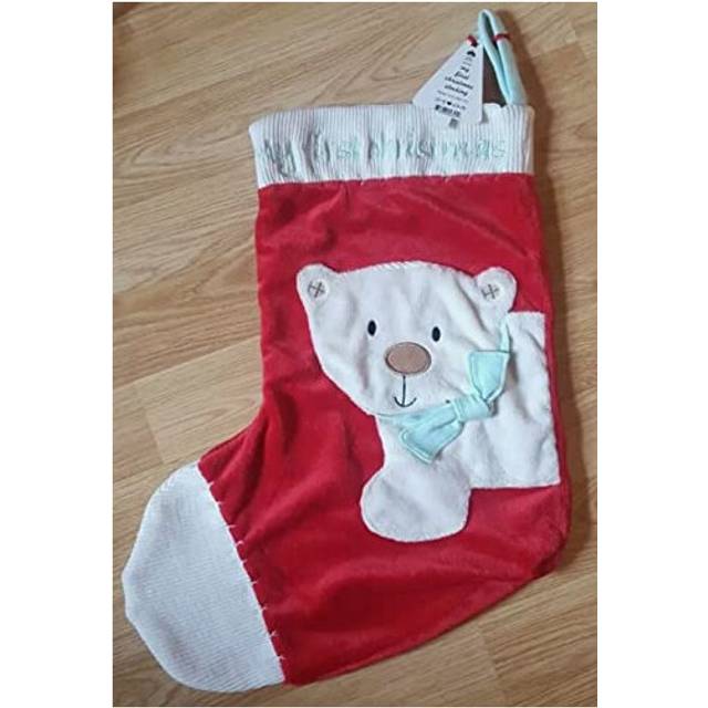 My First Christmas Polar Bear Stocking Collectable Plush Decoration