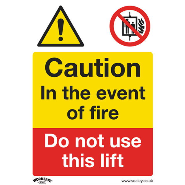 Worksafe SS43P10 Safety Sign Caution Do Not Use Lift - Rigid Plast...