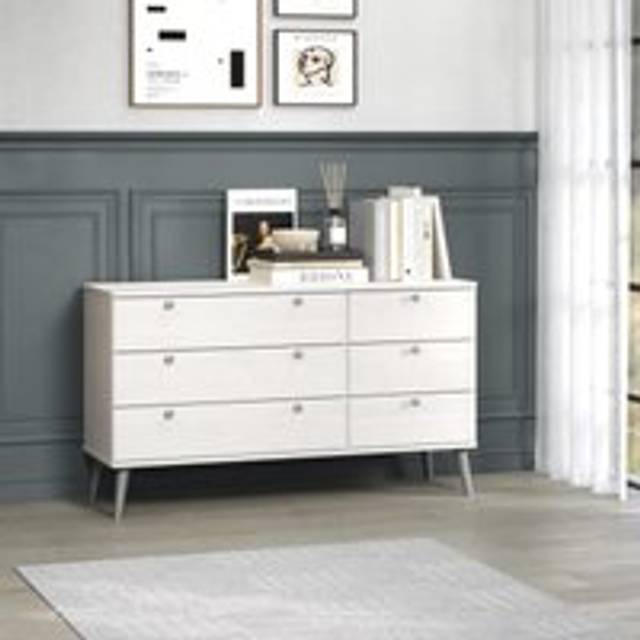 Augusta Curve 3+3 Drawer Wide Chest