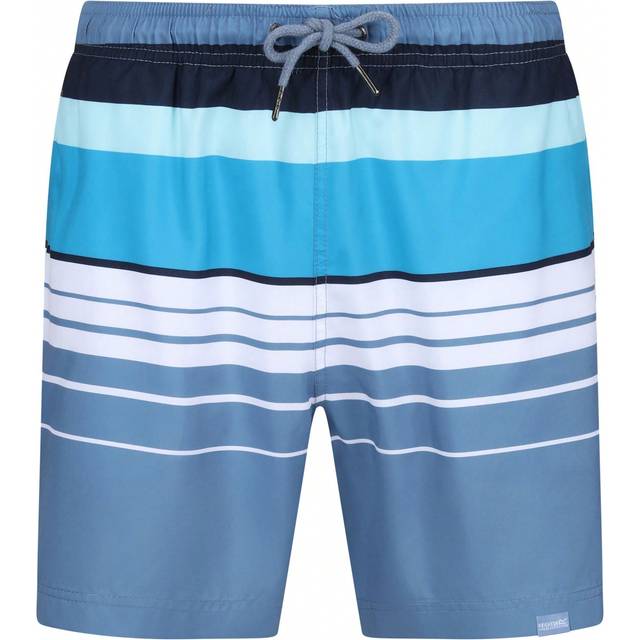 Regatta Mens Loras Striped Swim Shorts (Coronet Blue)