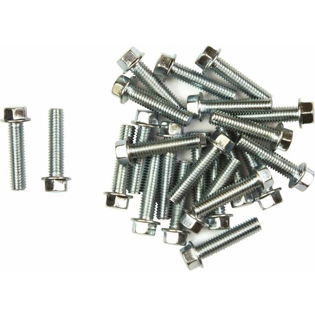 Bike-It Flange Head Bolts - Pack Of 25 - M6 x 12mm, Silver