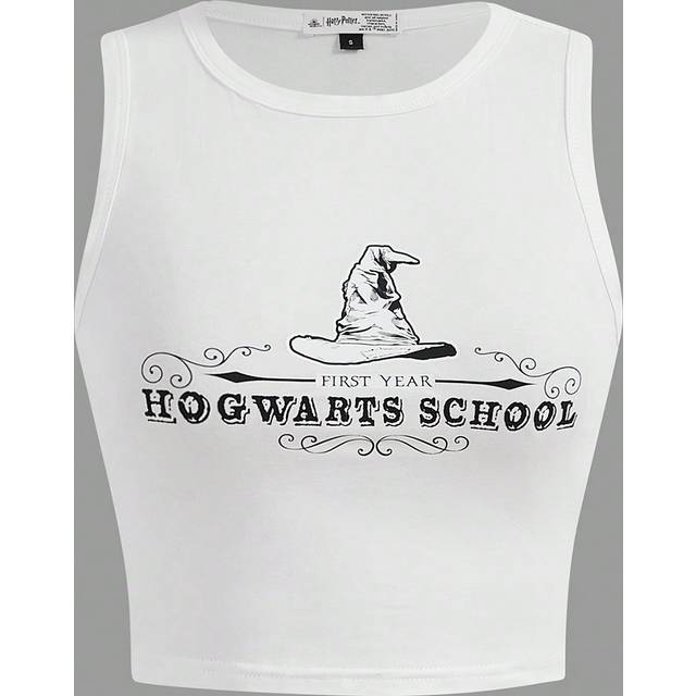 SHEIN Women&#39;s Casual College Lettered Wizard Hat Print Tank Top , Summer FIRST YEAR HOGWARTS SCHOOL