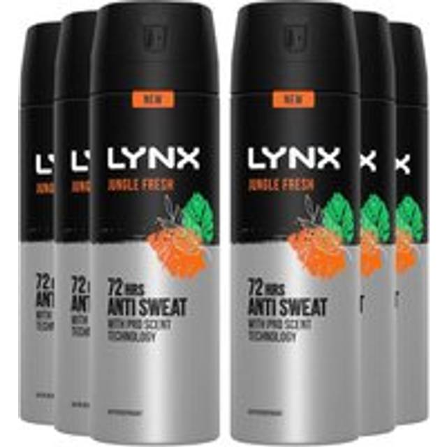Jungle Fresh 'Antiperspirant' Spray, Deodorant 200ml, 6 Pk - Orange - One Size