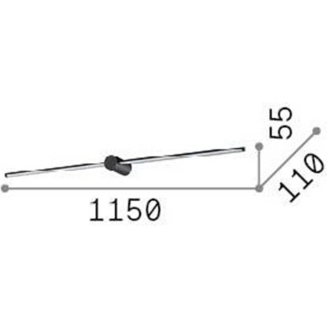 Ideal Lux Filo 2 Light Integrated LED Bathroom Over Mirror Light White 2000Lm 3000K IP44