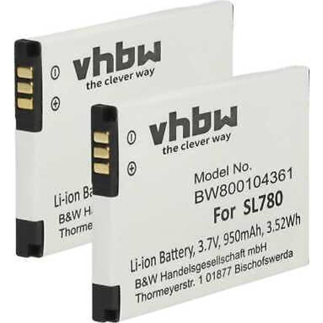 2x battery for siemens gigaset sl350 sl350h sl450 sl400a sl400 sl400h 950mah