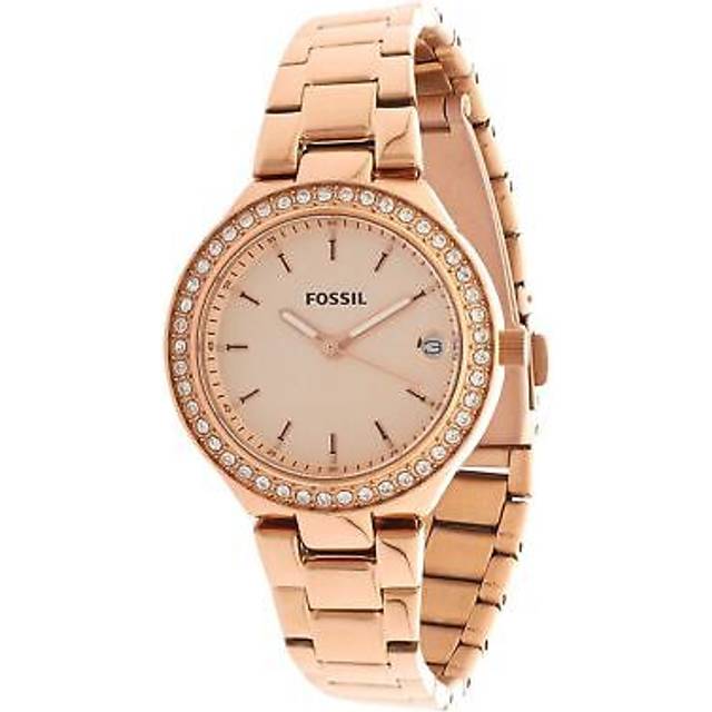Fossil ladies designer watch rose gold rare watch rrp £155 uk stock bq1185