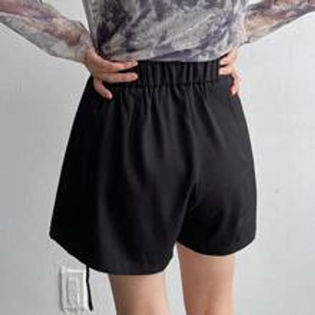 Moderiktiga enkla A-Line Enfärgade Mångsidiga Shorts,Skorts för kvinnor - Svart (L,M,S,XL,XS)