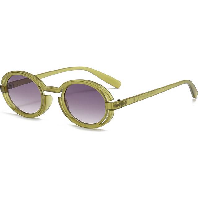 (StyleC) Unique Punk Sunglasses Oval Frame Lens Cool Street Style Outdoor Sun Protection