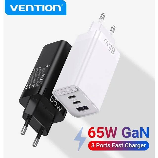 65w gan charger plug type c pd usb fast adapter for samsung laptop iphone 15 14