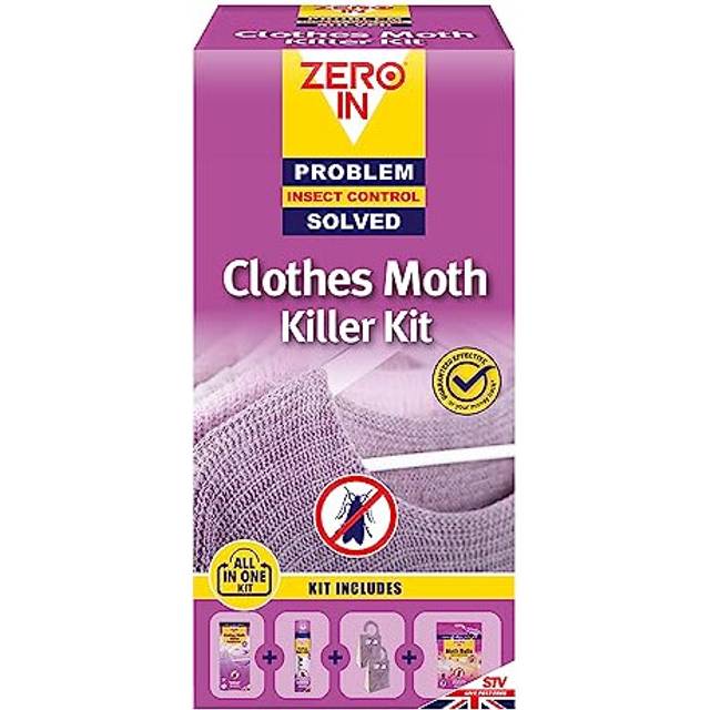 All-In-One Clothes Moth Killer Kit. Prevent Reinfestations. Kill Moths, Eggs & Larvae. Value Kit Includes Twinpack Moth Hanging Unit; Moth Killer