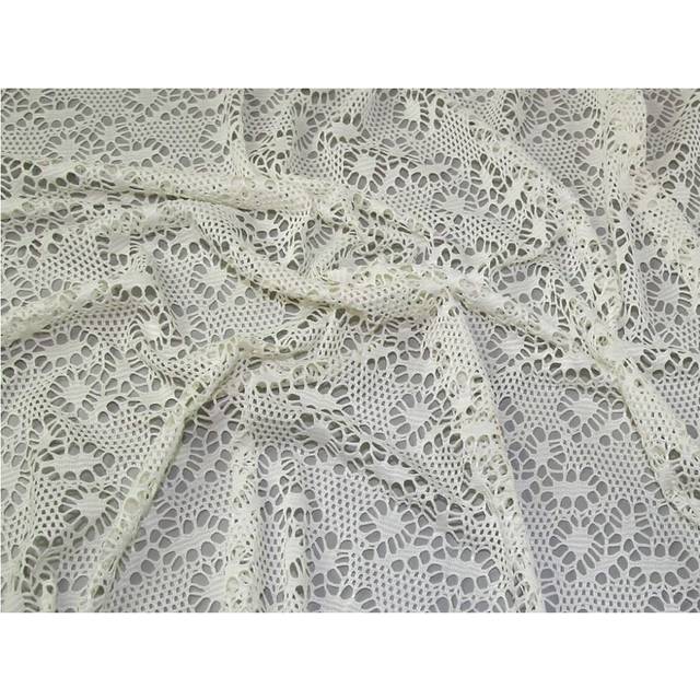 Deadstock Stretch Lace Fabric Cream