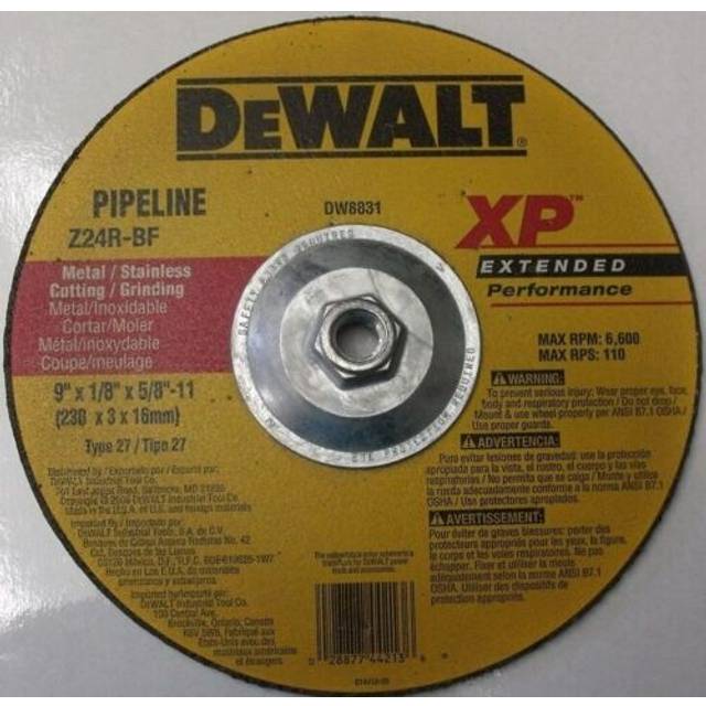 DEWALT DW8831 9-Inch by 1/8-Inch by 5/8-Inch-11 XP Grinding Wheel