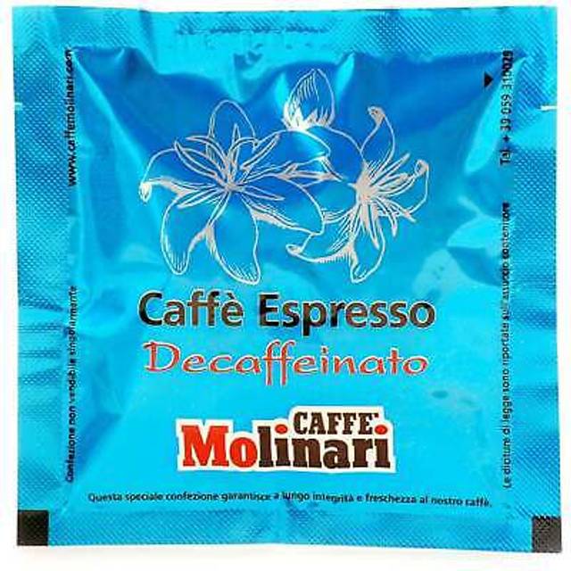 Molinari decaffeinated ese coffee paper pods (3 packs of 18)