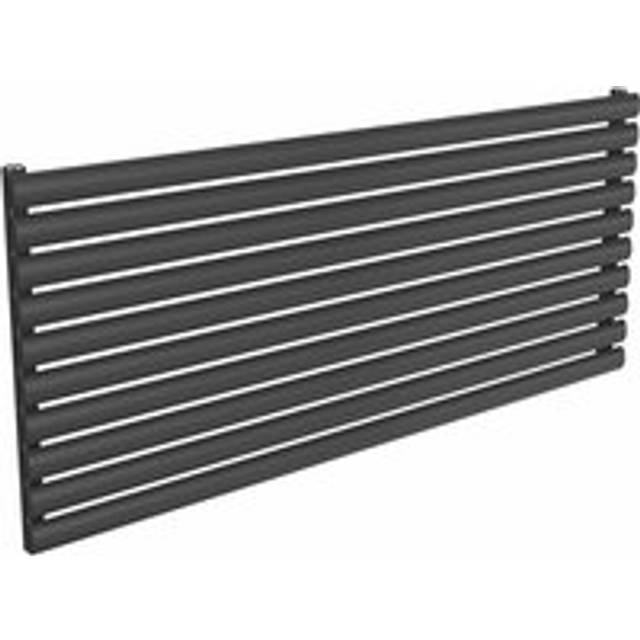 Reina - Nevah Single Designer Horizontal Radiator 590mm h x 1400mm w Anthracite