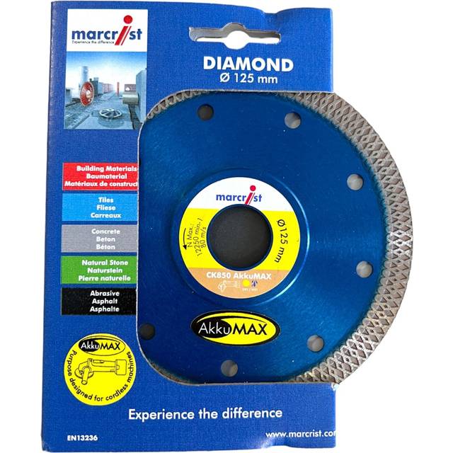Marcrist CK850 AkkuMAX Extreme Speed Diamond Tile Blade 125mm
