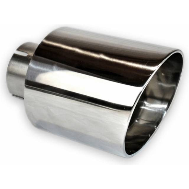 AUTO-STYLE N1-111/50 + BOX Ulter Sport avgasefterbehandling-rund Ø 100 mm sned-längd 160 mm – installation – >50 mm – INOX