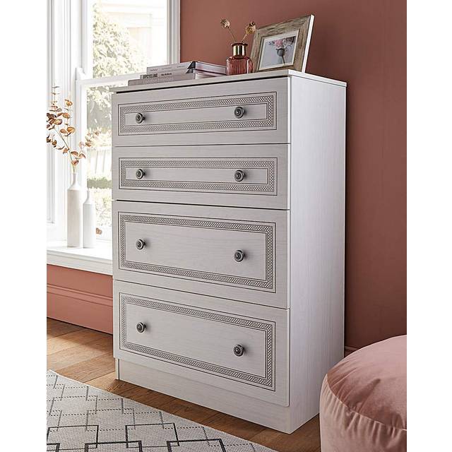 Richmond Assembled 4 Drawer Chest White - Welcome