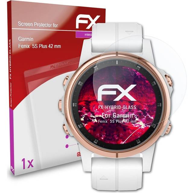 Atfolix glass protector for garmin fenix 5s plus 42 mm 9h hybrid-glass