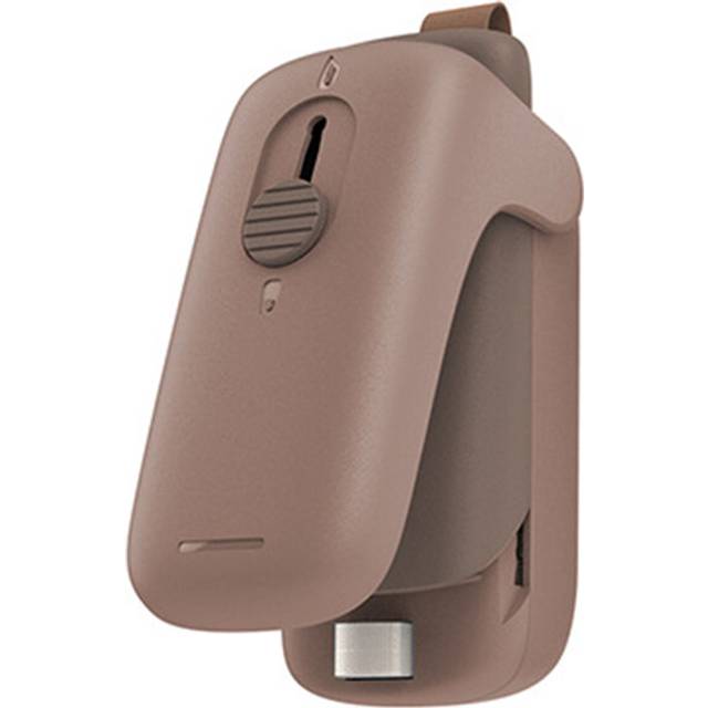 Mini Bag Sealer,2 in 1 Heat Sealer with Cutter,Bag Heat Sealer Handheld Portable Vacuum Sealers for Food Storage,Brown