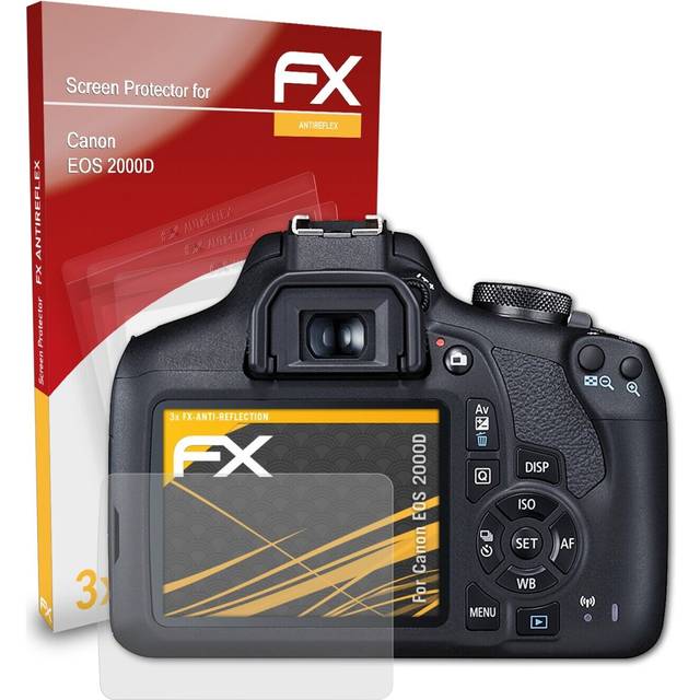 Atfolix 3x Screen Protection Film For Canon Eos 2000d Matt&shockproof