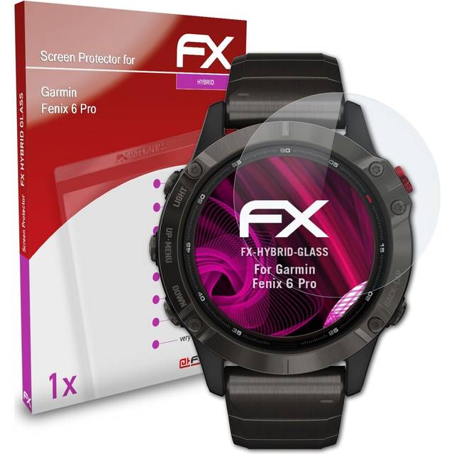 Atfolix glass protector for garmin fenix 6 pro 9h hybrid-glass
